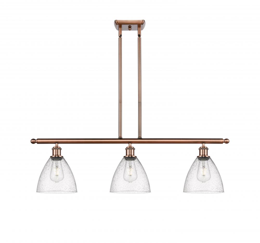 Bristol - 3 Light - 36 inch - Antique Copper - Cord hung - Island Light