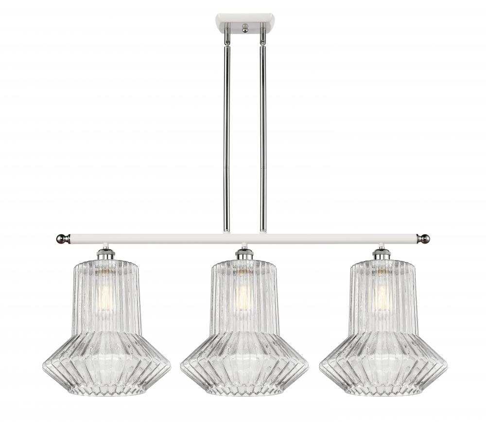 Springwater - 3 Light - 39 inch - White Polished Chrome - Cord hung - Island Light