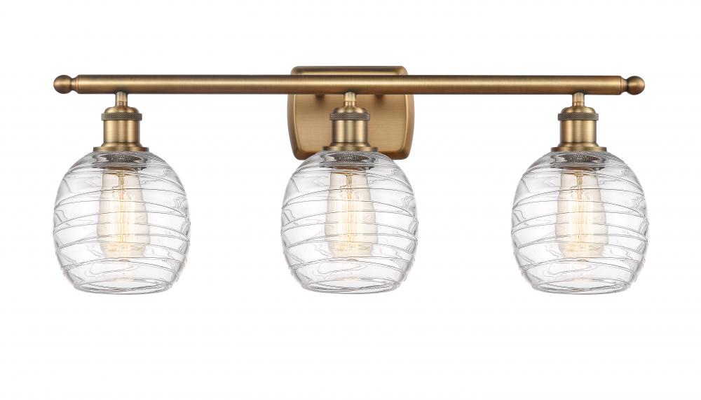 Belfast - 3 Light - 26 inch - Brushed Brass - Bath Vanity Light