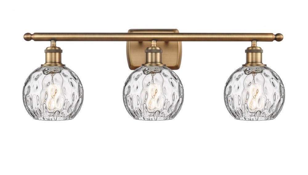 Athens Water Glass - 3 Light - 26 inch - Brushed Brass - Bath Vanity Light