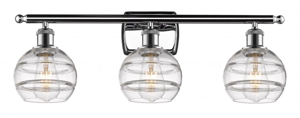 Rochester - 3 Light - 26 inch - Polished Chrome - Bath Vanity Light