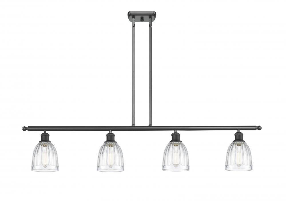 Brookfield - 4 Light - 48 inch - Matte Black - Cord hung - Island Light