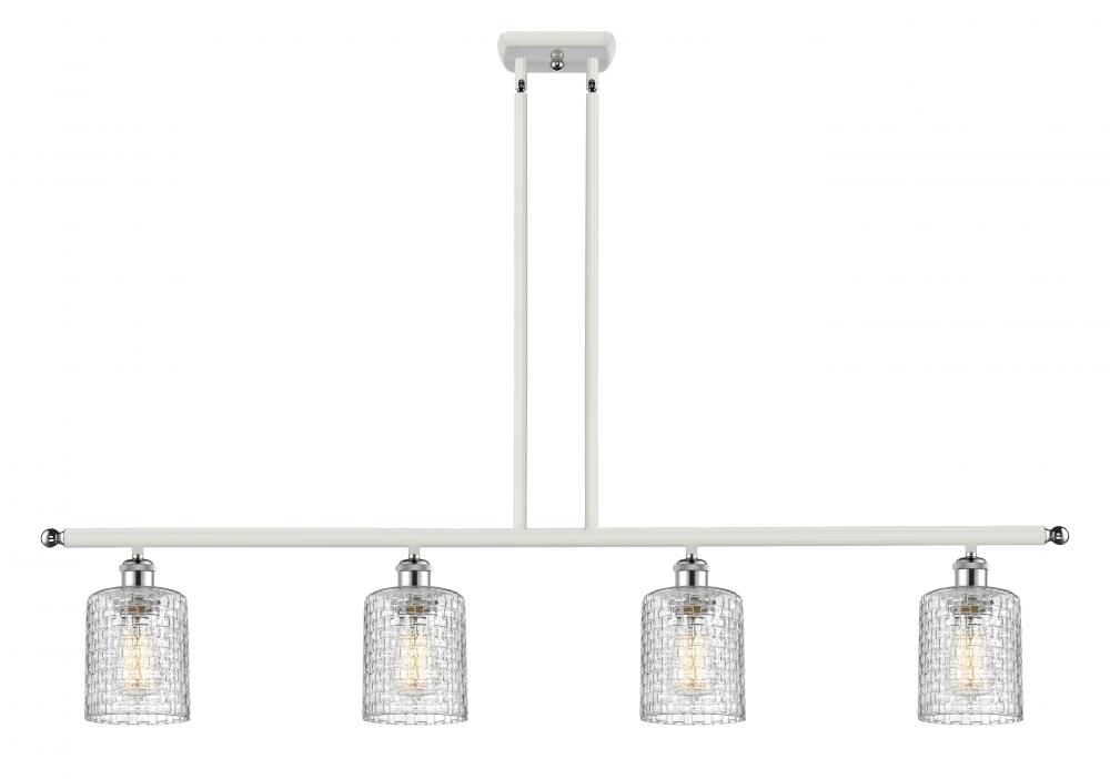 Cobbleskill - 4 Light - 48 inch - White Polished Chrome - Cord hung - Island Light