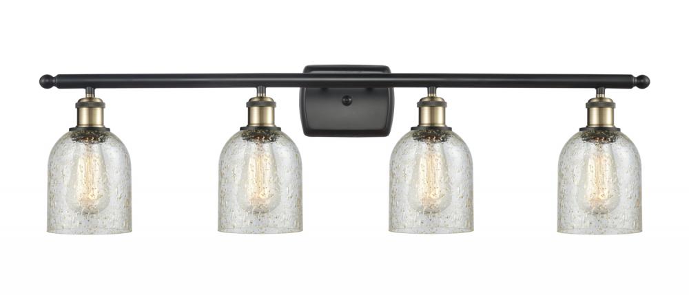 Caledonia - 4 Light - 35 inch - Black Antique Brass - Bath Vanity Light