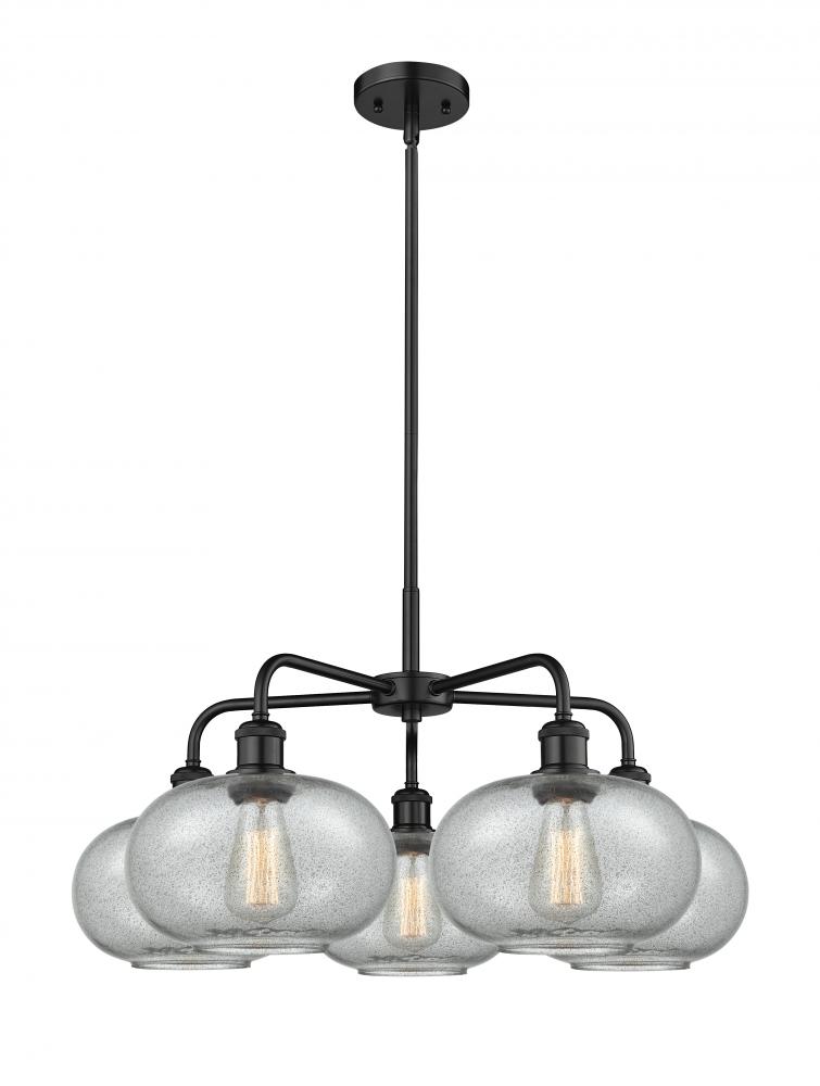 Gorham - 5 Light - 28 inch - Matte Black - Chandelier