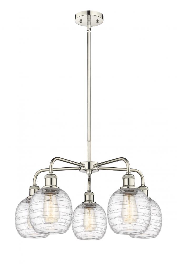 Belfast - 5 Light - 24 inch - Polished Nickel - Chandelier