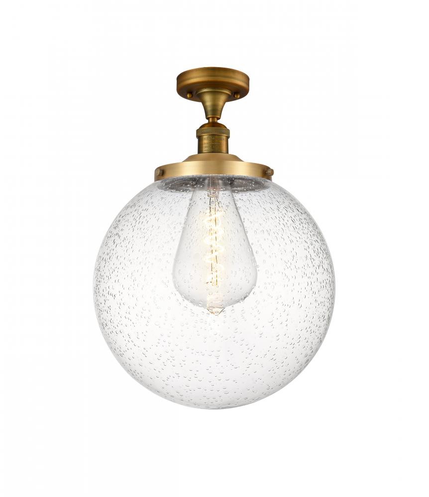 Beacon - 1 Light - 14 inch - Brushed Brass - Semi-Flush Mount