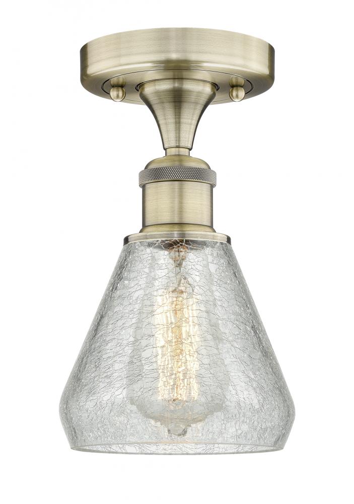 Conesus - 1 Light - 6 inch - Antique Brass - Flush Mount