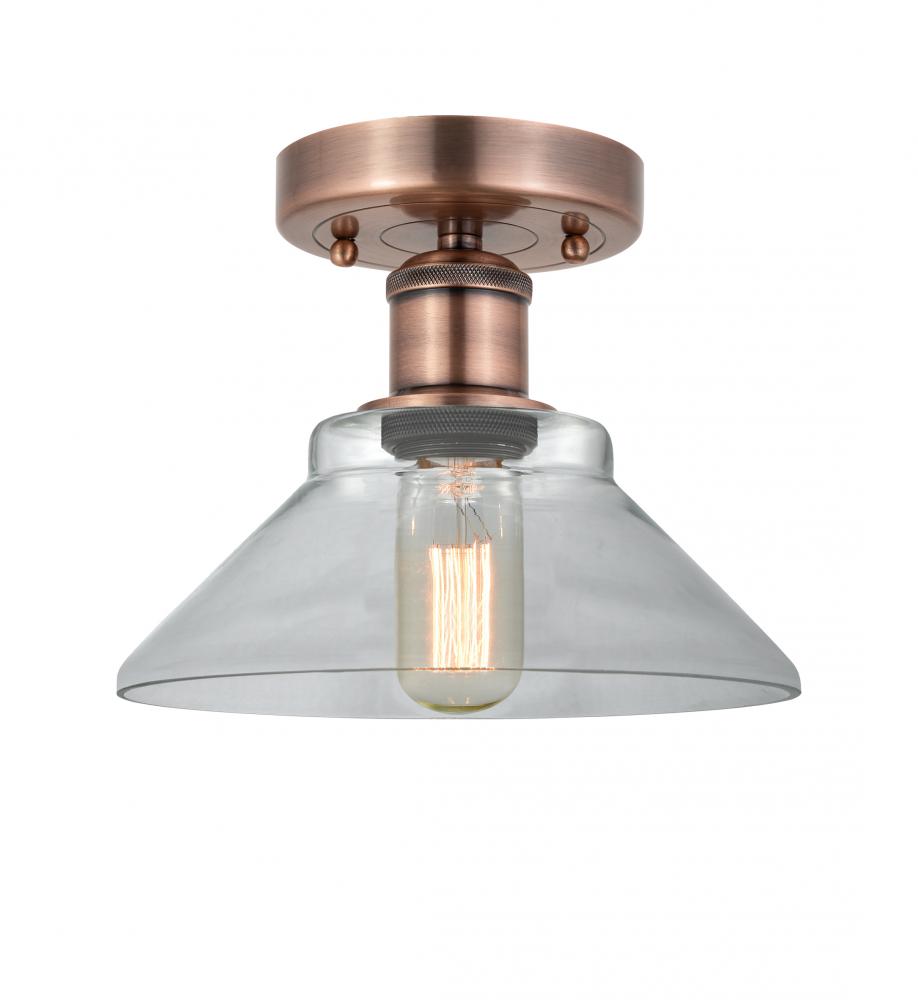 Orwell - 1 Light - 8 inch - Antique Copper - Flush Mount