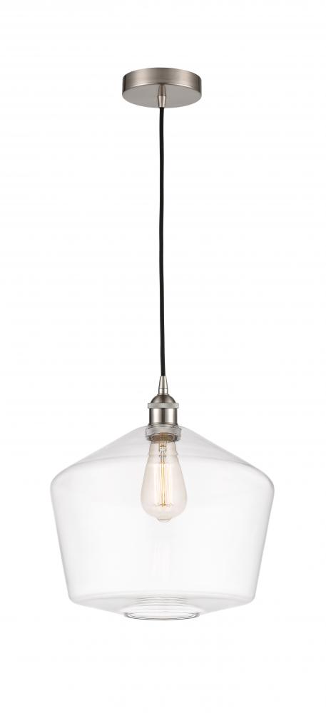 Cindyrella - 1 Light - 12 inch - Brushed Satin Nickel - Cord hung - Mini Pendant