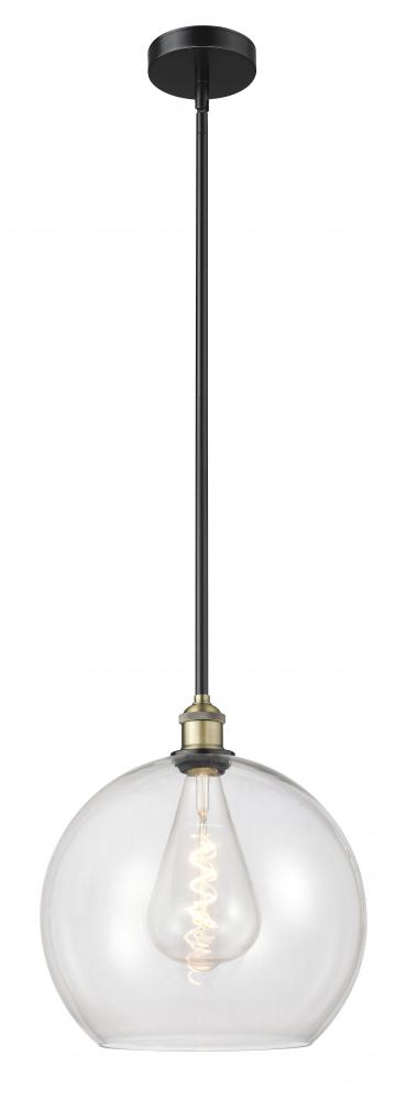 Athens - 1 Light - 14 inch - Black Antique Brass - Cord hung - Pendant