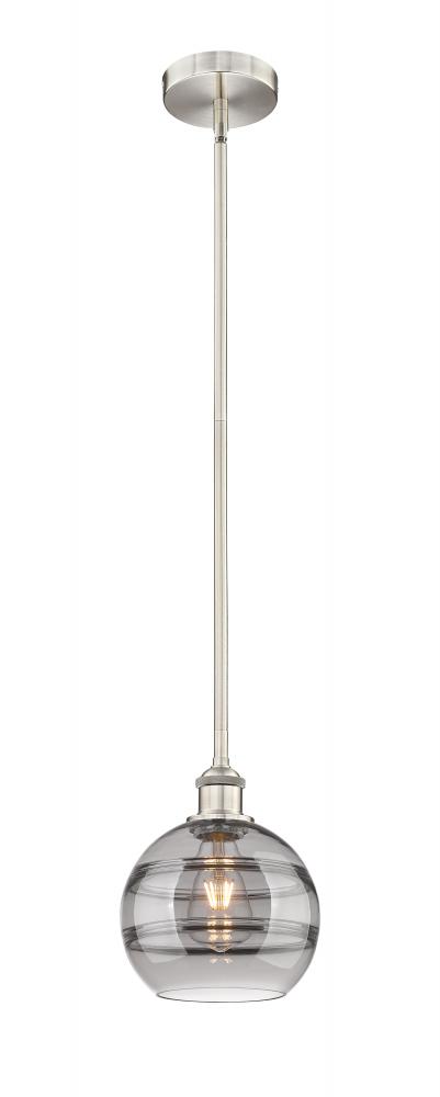 Rochester - 1 Light - 8 inch - Brushed Satin Nickel - Cord hung - Mini Pendant