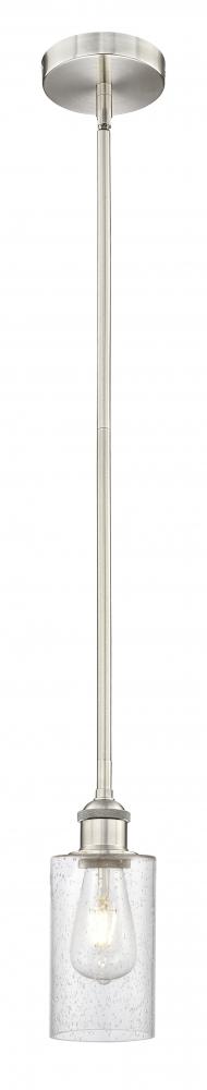 Clymer - 1 Light - 4 inch - Brushed Satin Nickel - Cord hung - Mini Pendant