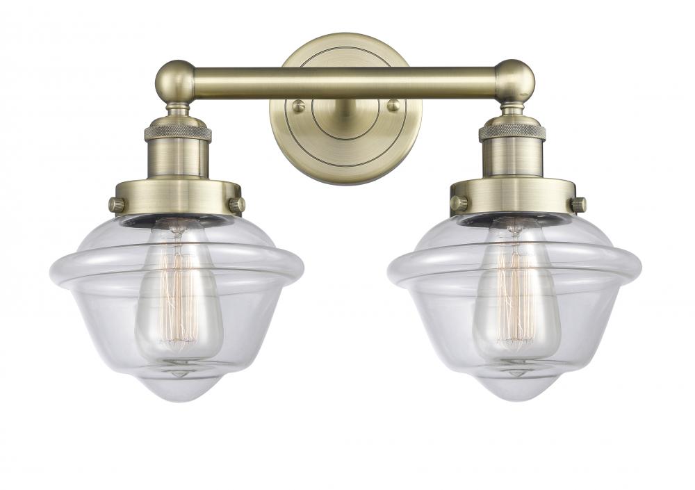 Oxford - 2 Light - 16 inch - Antique Brass - Bath Vanity Light