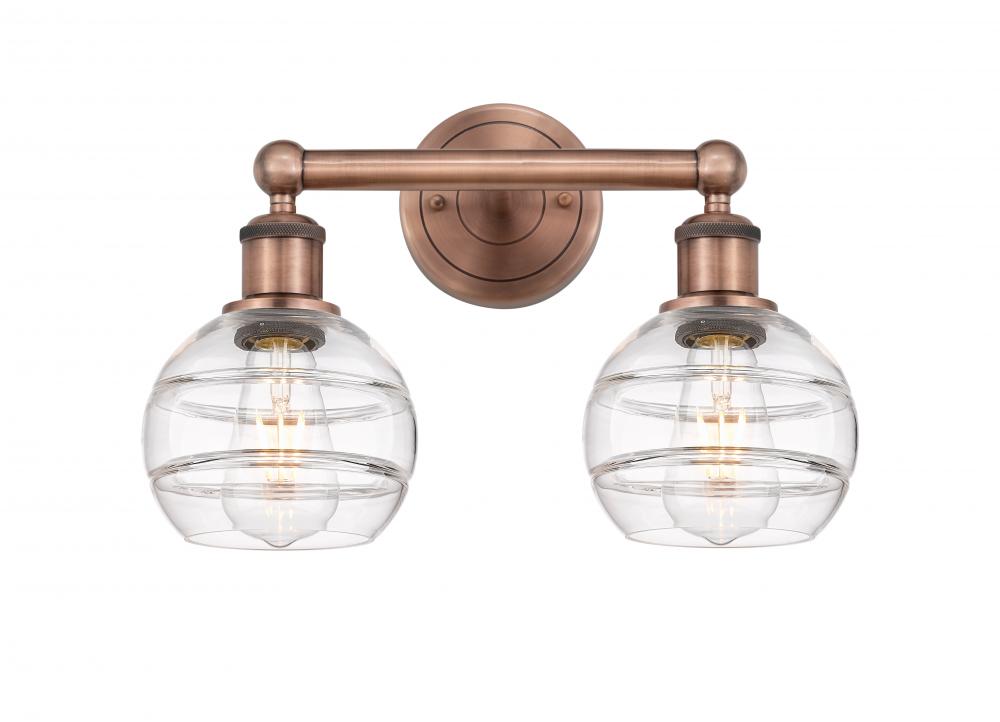 Rochester - 2 Light - 15 inch - Antique Copper - Bath Vanity Light