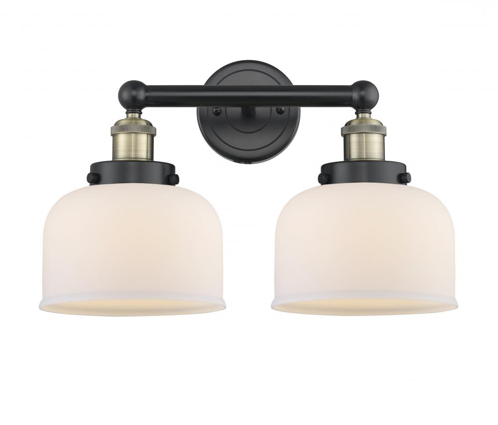 Bell - 2 Light - 17 inch - Black Antique Brass - Bath Vanity Light