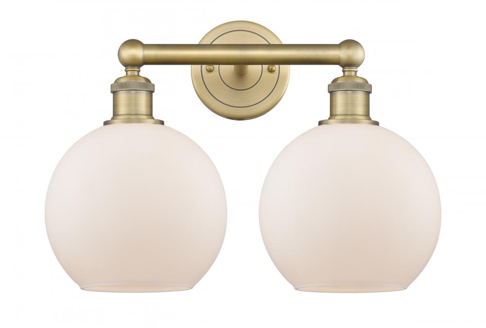 Athens - 2 Light - 17 inch - Brushed Brass - Bath Vanity Light