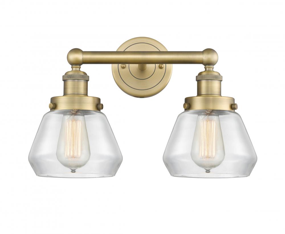 Fulton - 2 Light - 16 inch - Brushed Brass - Bath Vanity Light