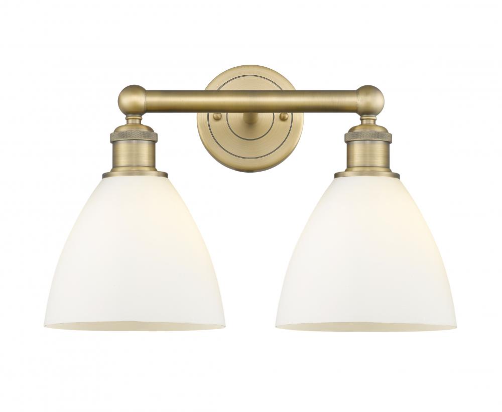 Bristol - 2 Light - 17 inch - Brushed Brass - Bath Vanity Light