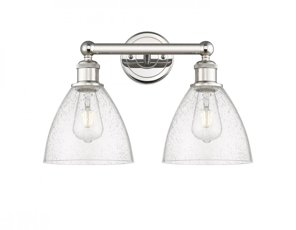 Bristol - 2 Light - 17 inch - Polished Nickel - Bath Vanity Light