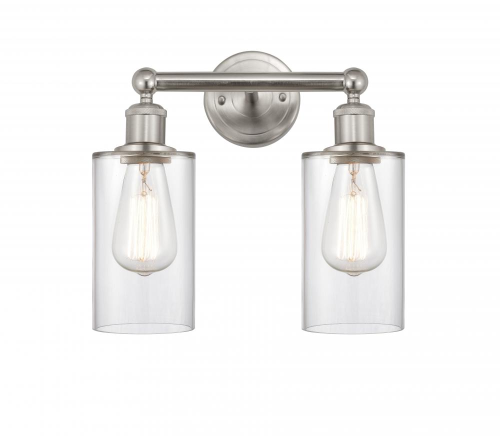 Clymer - 2 Light - 13 inch - Brushed Satin Nickel - Bath Vanity Light