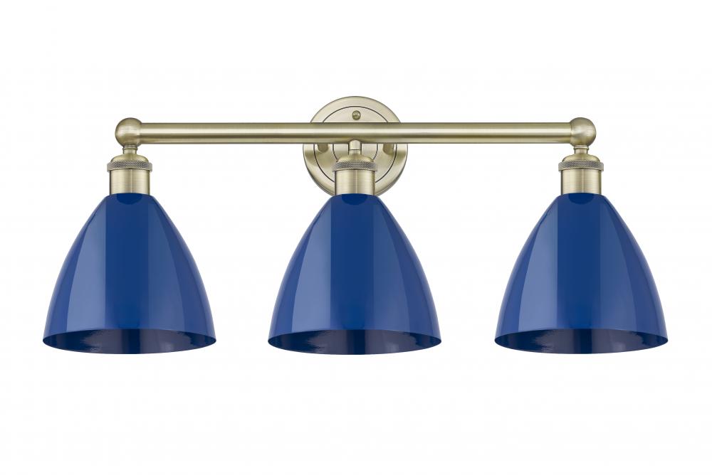 Plymouth - 3 Light - 26 inch - Antique Brass - Bath Vanity Light