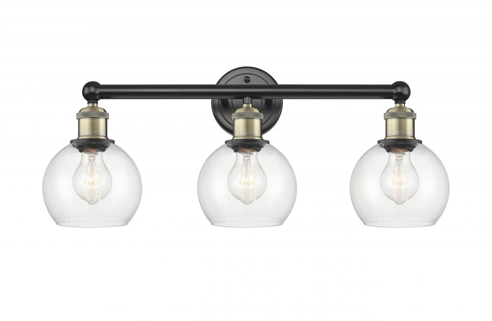 Athens - 3 Light - 24 inch - Black Antique Brass - Bath Vanity Light