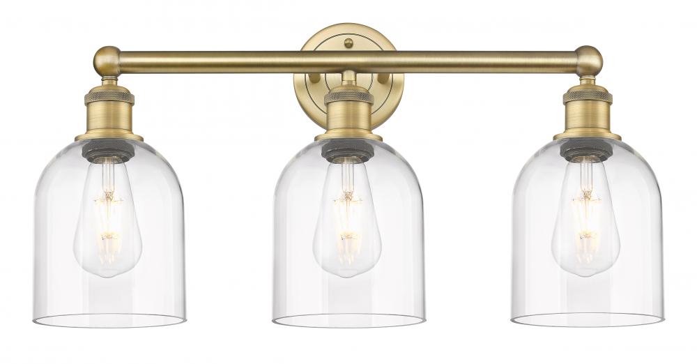 Bella - 3 Light - 24 inch - Brushed Brass - Bath Vanity Light