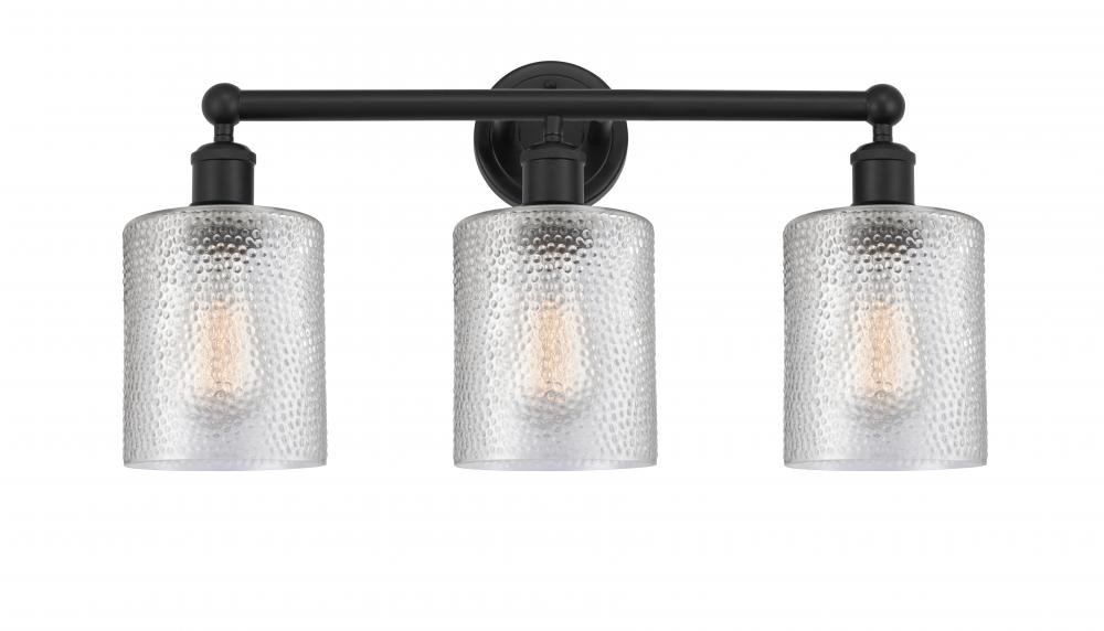 Cobbleskill - 3 Light - 23 inch - Matte Black - Bath Vanity Light