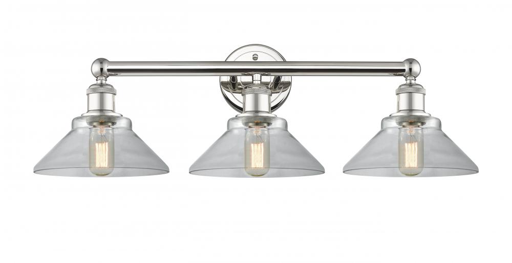 Orwell - 3 Light - 26 inch - Polished Nickel - Bath Vanity Light