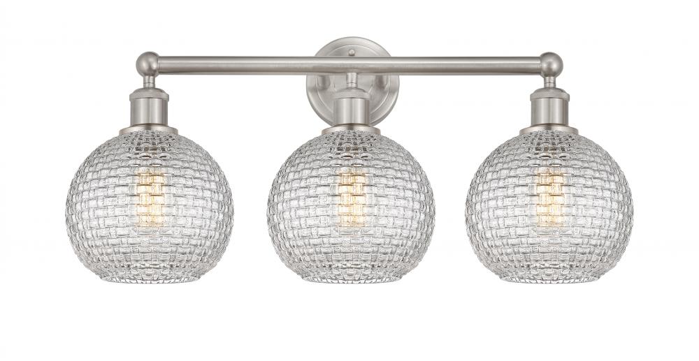 Athens - 3 Light - 26 inch - Satin Nickel - Bath Vanity Light