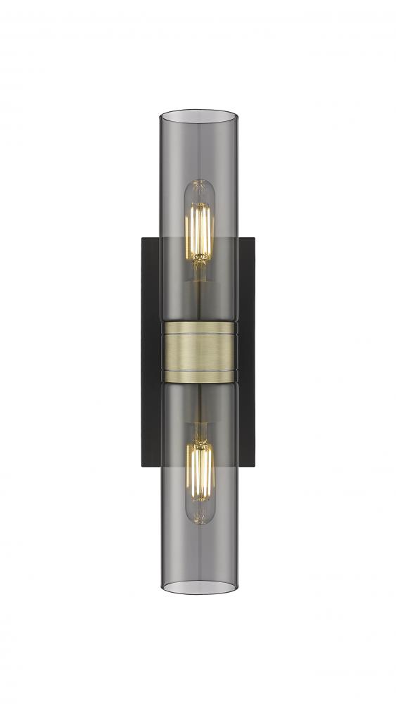 Boreas - 2 Light - 18 inch - Black Antique Brass - Bath Vanity Light