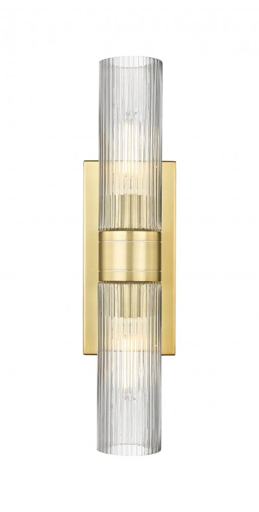 Boreas - 2 Light - 18 inch - Satin Gold - Bath Vanity Light