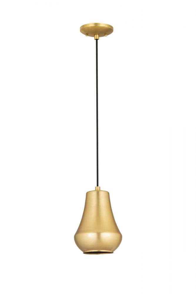 Hartford - 1 Light - 7 inch - Satin Gold - Cord hung - Mini Pendant