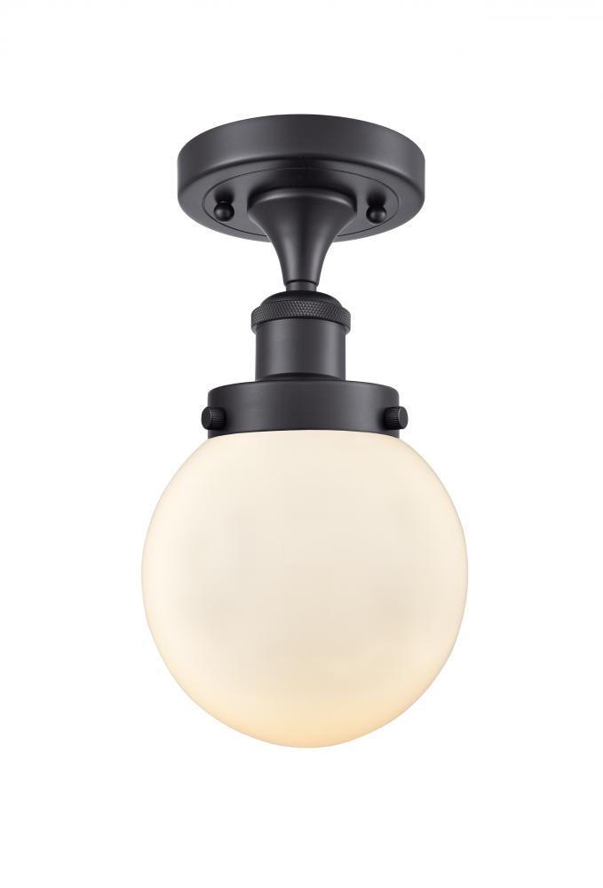 Beacon - 1 Light - 6 inch - Matte Black - Semi-Flush Mount