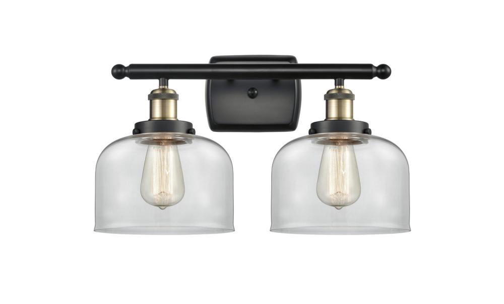 Bell - 2 Light - 18 inch - Black Antique Brass - Bath Vanity Light