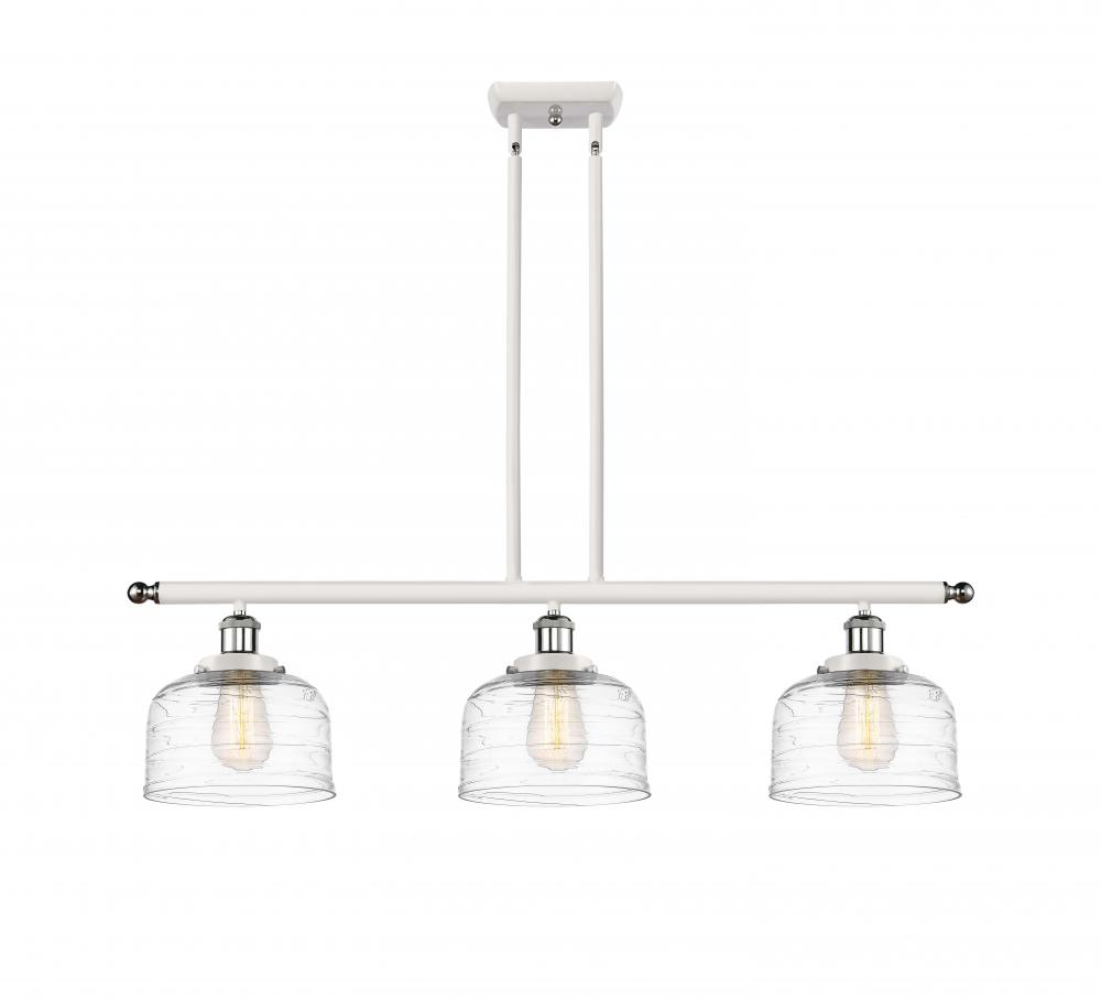 Bell - 3 Light - 36 inch - White Polished Chrome - Stem Hung - Island Light