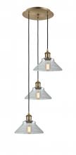 Innovations Lighting 113B-3P-AB-G132 - Orwell - 3 Light - 15 inch - Antique Brass - Cord Hung - Multi Pendant