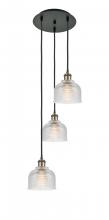 Innovations Lighting 113B-3P-BAB-G412 - Dayton - 3 Light - 12 inch - Black Antique Brass - Cord Hung - Multi Pendant