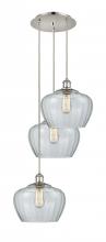 Innovations Lighting 113B-3P-PN-G92-L - Fenton - 3 Light - 18 inch - Polished Nickel - Cord Hung - Multi Pendant