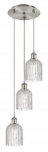 Innovations Lighting 113B-3P-SN-G559-5CL - Bridal Veil - 3 Light - 12 inch - Brushed Satin Nickel - Cord Hung - Multi Pendant