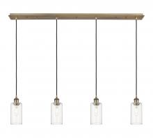 Innovations Lighting 124B-4P-BB-G434-7CL - Crown Point - 4 Light - 49 inch - Brushed Brass - Linear Pendant