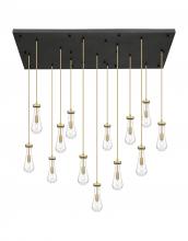 Innovations Lighting 154BK-451-1P-BB-G451-4CL - Owego - 13 Light - 54 inch - Brushed Brass - Multi Pendant