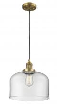 Innovations Lighting 201C-BB-G72-L - Bell - 1 Light - 12 inch - Brushed Brass - Cord hung - Mini Pendant