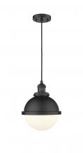 Innovations Lighting 201C-BK-HFS-81-BK - Hampden - 1 Light - 9 inch - Matte Black - Cord hung - Mini Pendant