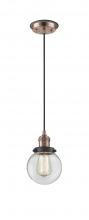 Innovations Lighting 201CBP-ACBK-G202-6 - Beacon - 1 Light - 6 inch - Antique Copper - Cord hung - Mini Pendant