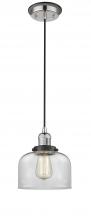 Innovations Lighting 201CBP-PNBK-G72 - Bell - 1 Light - 8 inch - Polished Nickel - Cord hung - Mini Pendant