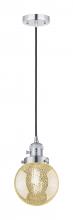 Innovations Lighting 201CSW-PC-G208-6 - Beacon - 1 Light - 6 inch - Polished Chrome - Cord hung - Mini Pendant