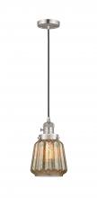 Innovations Lighting 201CSW-SN-G146-LED - Chatham - 1 Light - 7 inch - Brushed Satin Nickel - Cord hung - Mini Pendant