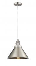 Innovations Lighting 201CSW-SN-M10-SN-LED - Briarcliff - 1 Light - 10 inch - Brushed Satin Nickel - Cord hung - Mini Pendant